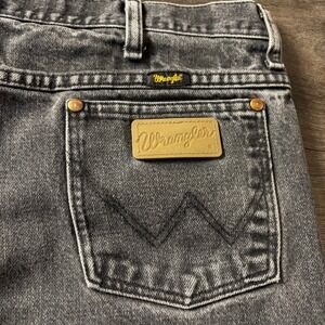 Wrangler 936WBK Cowboy Cut Slim Fit Jeans Mens 40x32 Faded Black Straight Leg